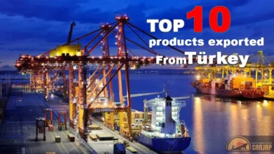 Top 10 products exported from turkey